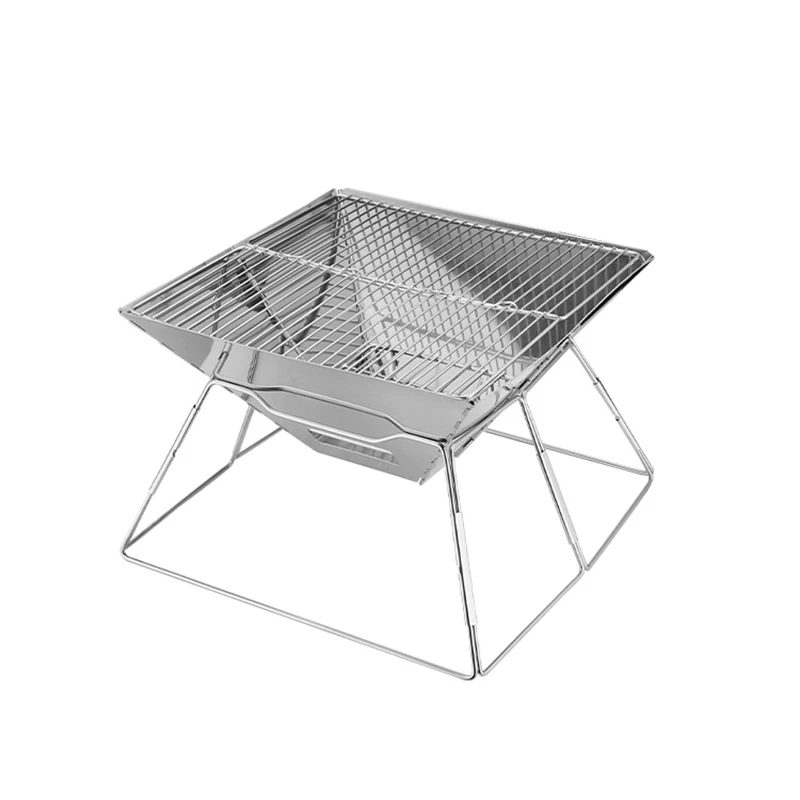 OEM/ODM Manufacturers Camping Portable Stainless Steel Square Grills Patio Picnic Outdoor Folding Bbq Grills