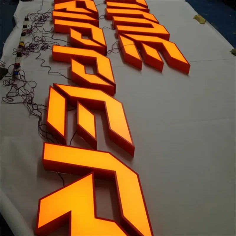 
 Waterproof 3D face lit channel letter trim led signage light up letters  