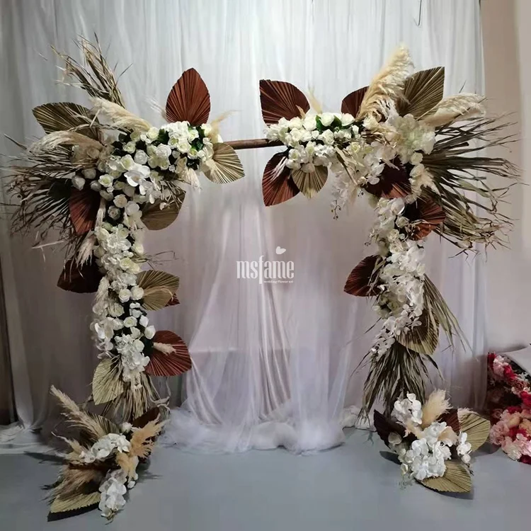 Dried Flowers Arches Garlands Palm Tree Backdrop Stand Flower For Arch In Wedding Supplies