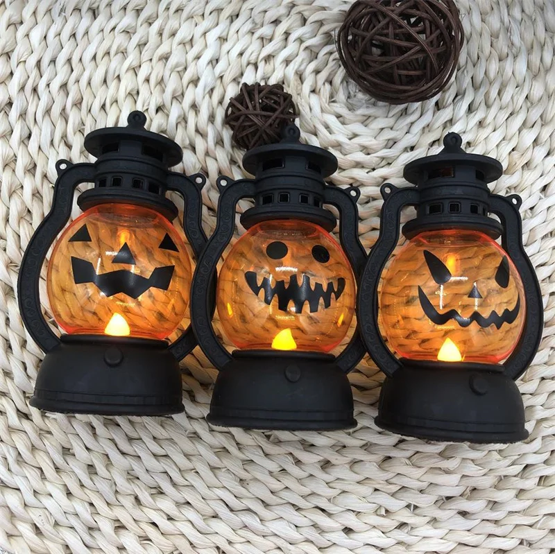 Personalized Cute Portable Halloween Pumpkin Lantern For Child Halloween Decorations Light Supply