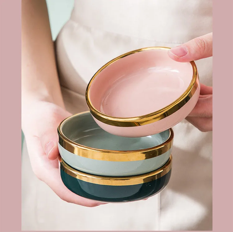 Cross-border 2021 porcelain plate high quality ceramic plates Chinese dish bowl plate