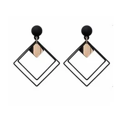 Модные новые женские ювелирные изделия для вечеринок и свадеб серьги женские квадратные акриловые висячие серьги