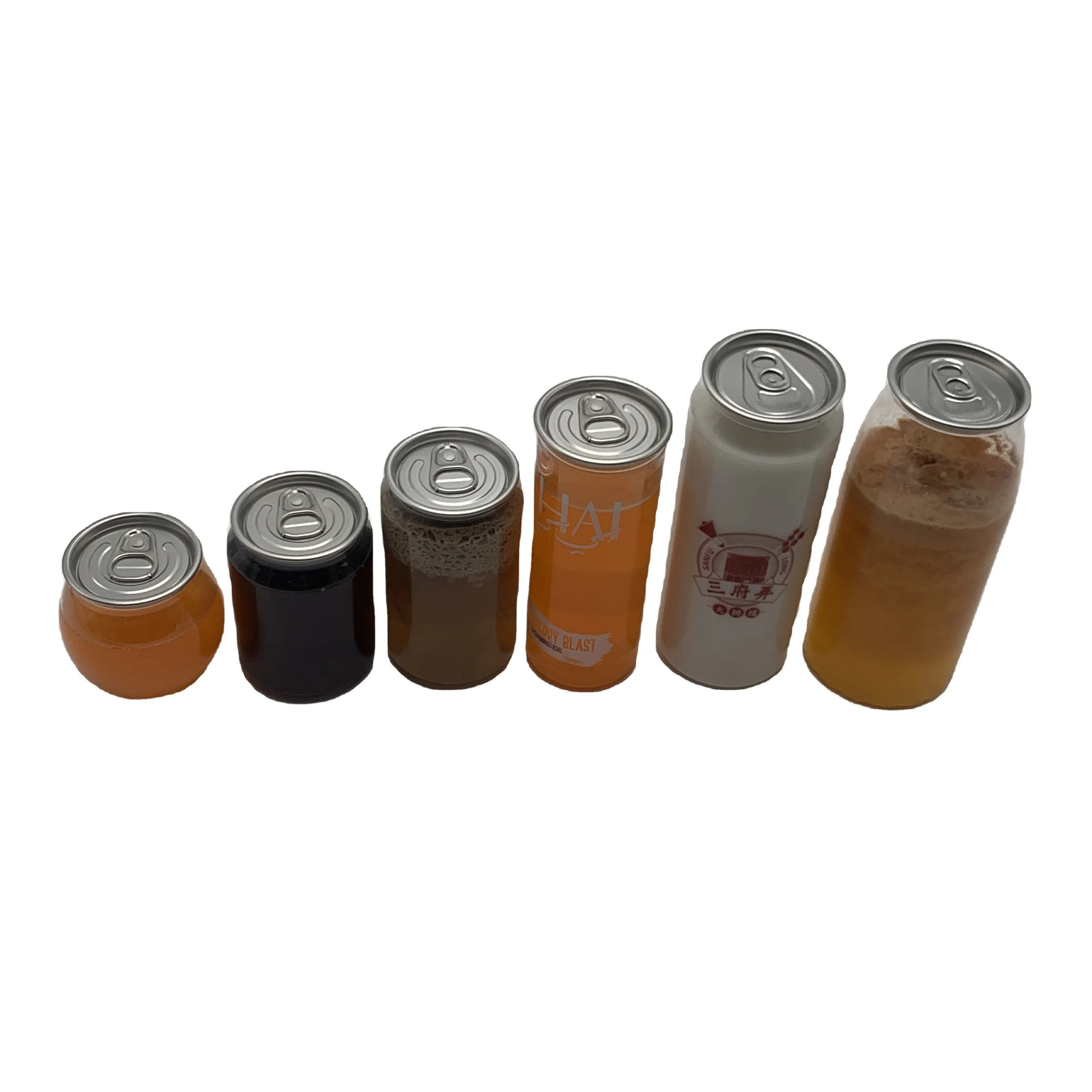 Packaging Plastic Pop Can 500 Ml Transparent Pet Beverage Can With Aluminum Ring Pull Cap