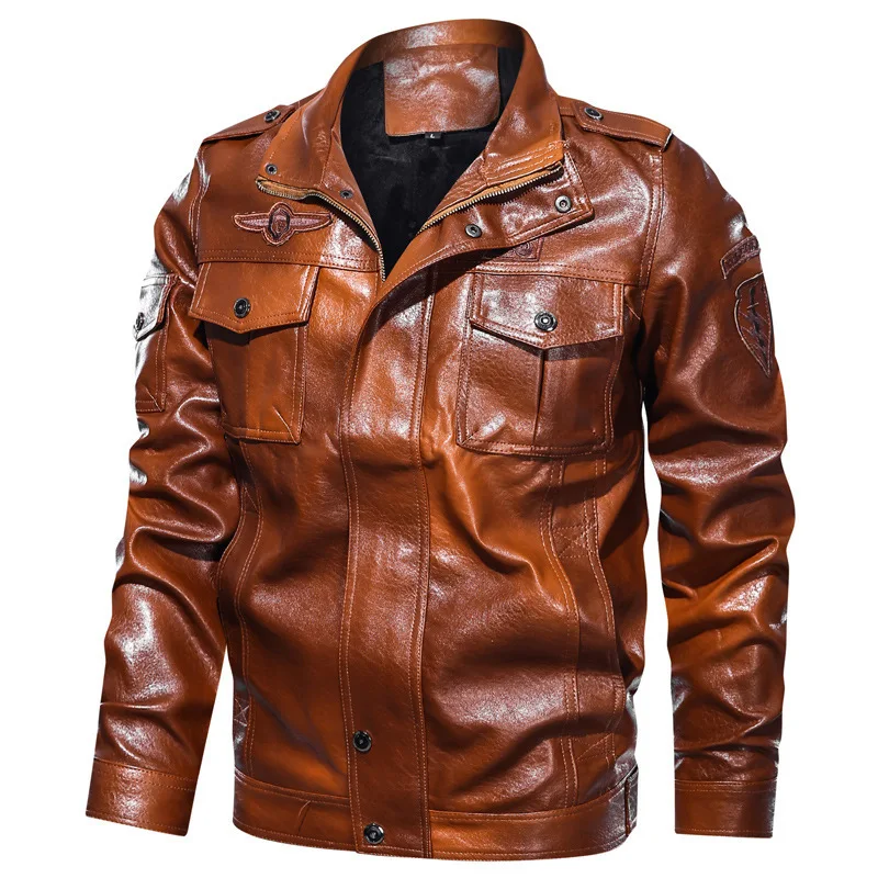 
Newest men used motorcycles bicycle mountain leather jacket red 