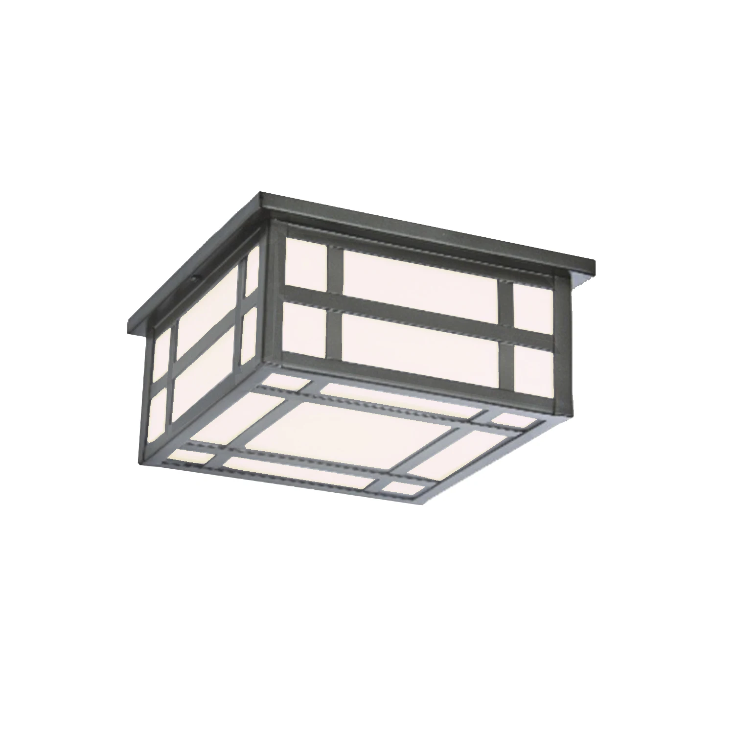  Square Outdoor 11 inch Ceiling Lamp White Acrylic cover Surface Mounted Garden Fixture UL ETL