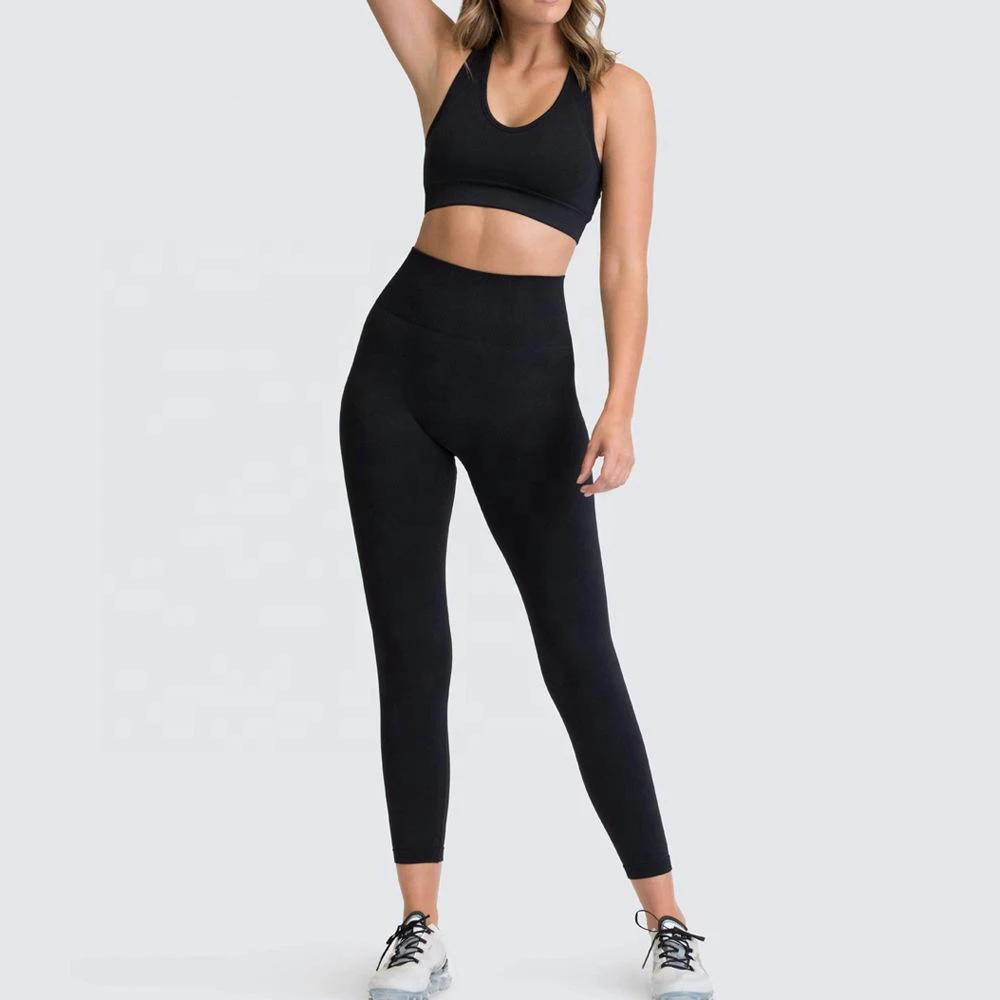 Wholesale Gym Wear Sports Bra And Seamless Fitness Leggings Sets Yoga Workout Activewear Sets For Women