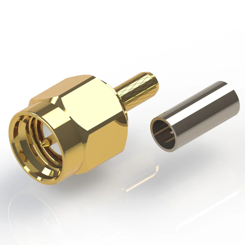 SMA Straight Crimp Male for LMR-100A/RG174/RG316/RG188 Cable