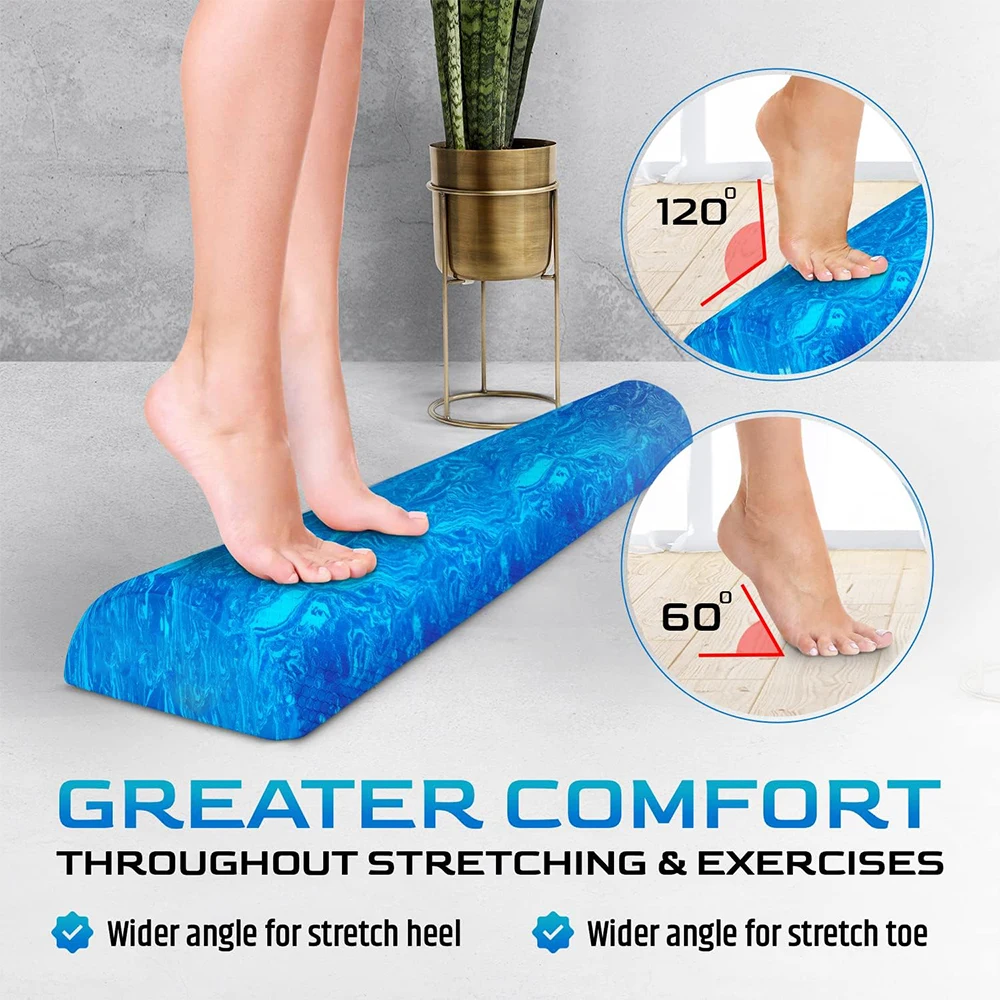 Custom Logo Soft Density Half EVA Foam Roller Physical Therapy Yoga Fitness Pilates Medium Hardness Balance Exercise Foam Roller