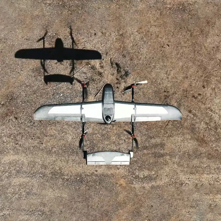 Foxtech Loong 170 Fixed Wing Long Endurance Payload Reconnaissance VTOL UAV Drone Frame for Mapping Survey Inspection