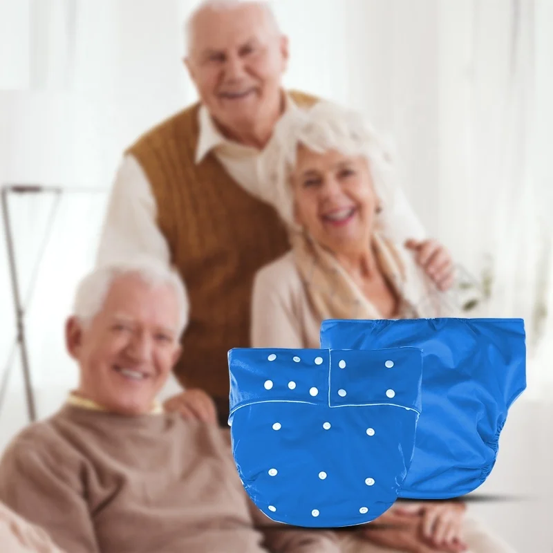 Adjustable Size PUL Waterproof Cloth Nappies Reusable Diapers Adult Diaper Super Size for 50~110kg