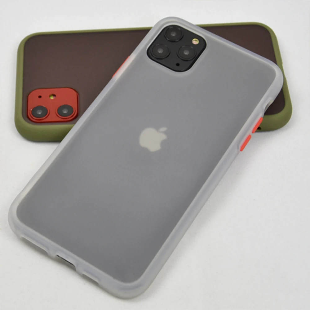 Eco-friendly Skin Feel Frost Matte Bumper Mobile Cover For iPhone SE 2020 Accessories;Simple Colorful Bumper Case