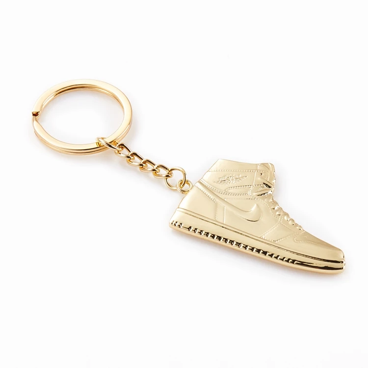 Wholesale Fashion Custom Logo Engraved Skull Shape Alloy Metal Gold Plated Key Chain Ring