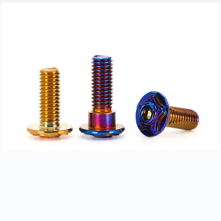 SUS304 Anodized Disc Bolt Electric Motorcycle Brake Wheel Hub Bolts Motorcycle Bicycle Fender Screws and License Plate Bolts