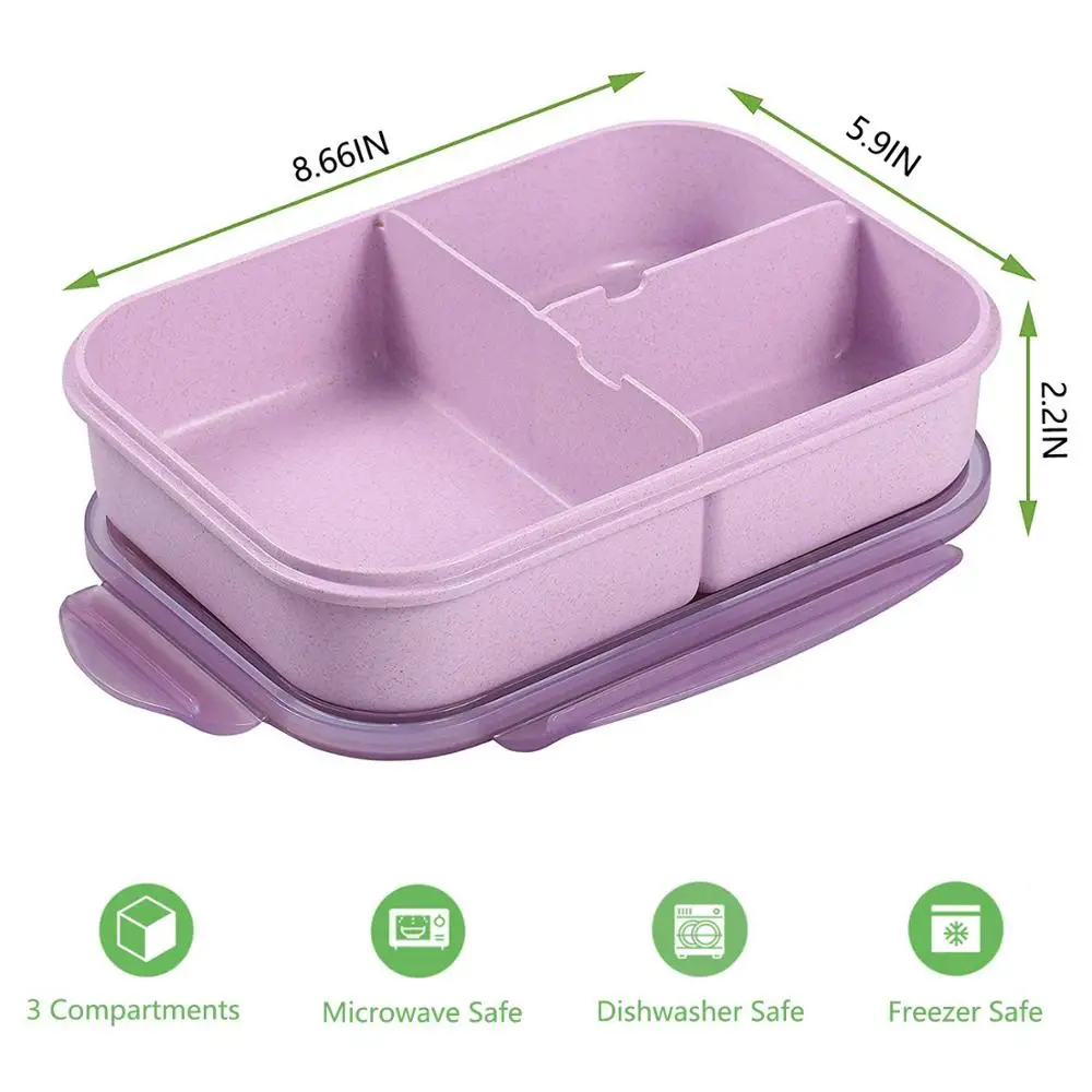 Yongli Modern Leakproof Lunch Box For Kids Airtight Food Container Bento Plastic Silicone Storage Containers Set