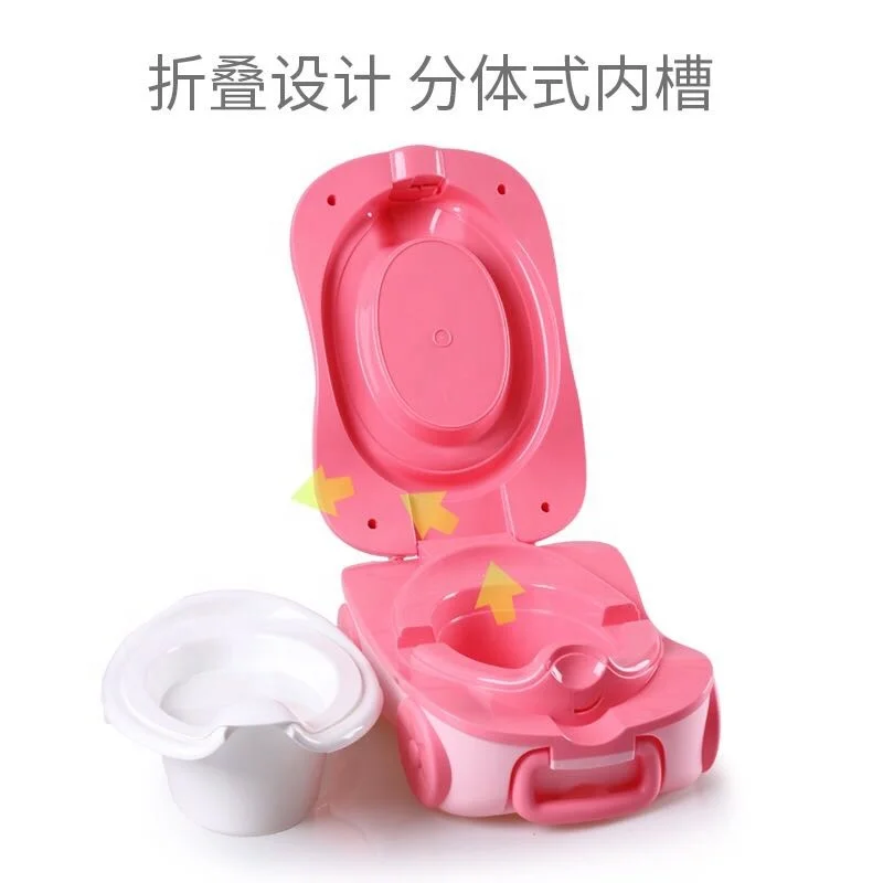 plastic kids pee potty baby training toilet chair for travel car portable toilet seat