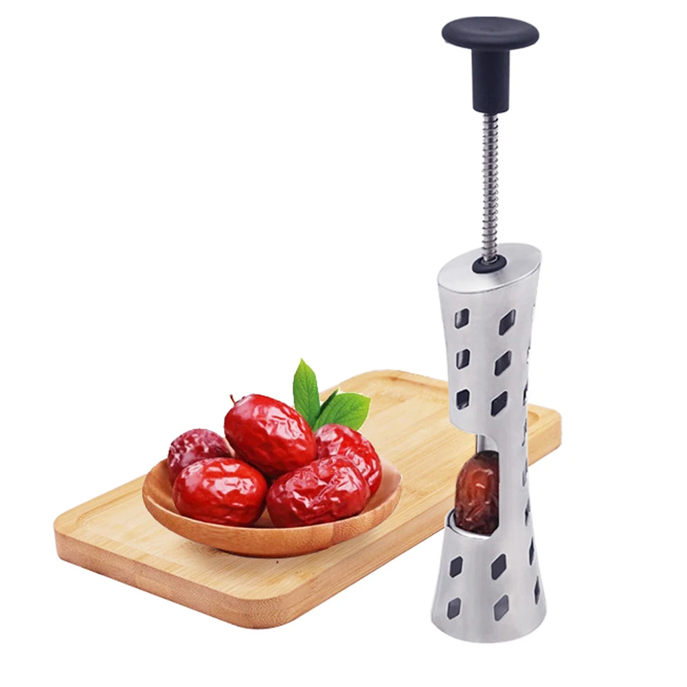 Easy and efficient stainless steel jujube pit remover olive date cherry corer remover tool Kitchen accessory