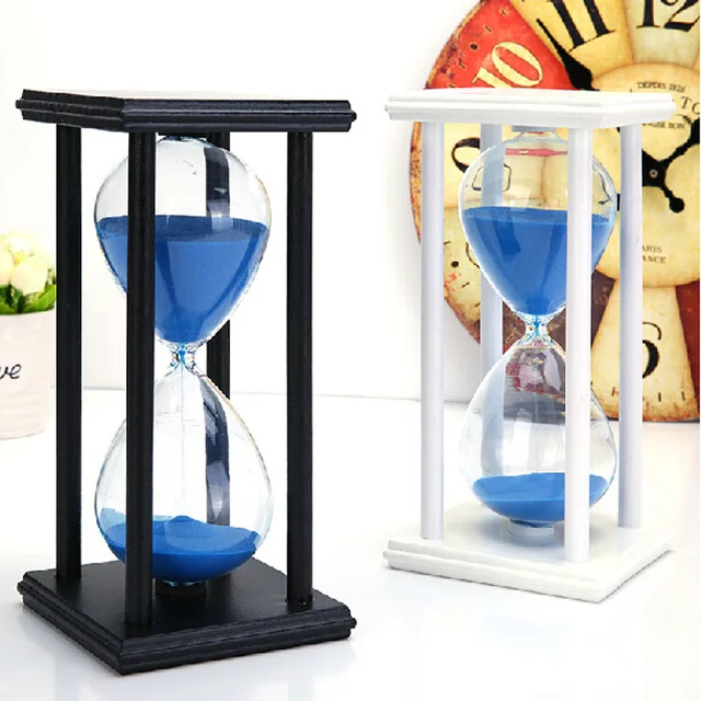 XINBAOHONG Hourglass Timer 30/60 Minutes Creative Gifts Room Decor Office Kitchen Decor Birthday Wood Sand Hourglass Clock