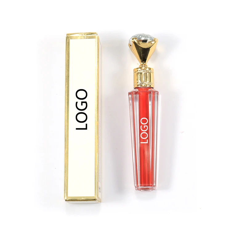 Small MOQ inventory glitter full plumper lip gloss with your logo and box nude lip gloss private label approved