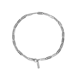 Killwinner Unisex High Street Style Trend Titanium Steel Simple Paper Clip Design Necklace for Men