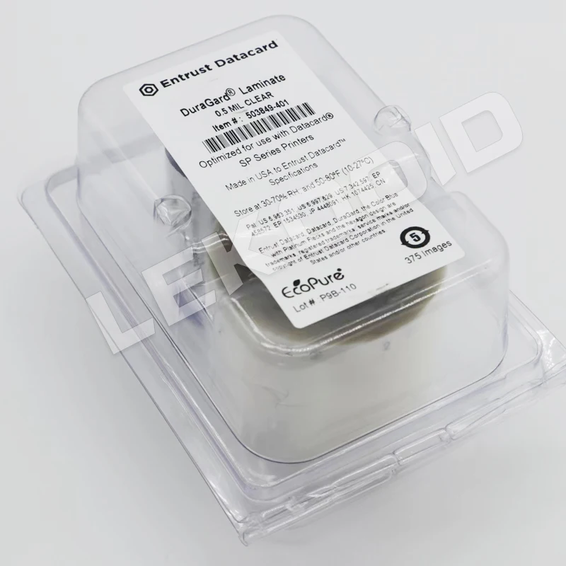 Datacard 503849-401 Clear 0.5 mil DuraGard clear Overlaminate Ribbon & Cleaning Kit for Datacard SP75,SP75 plus Id card printer