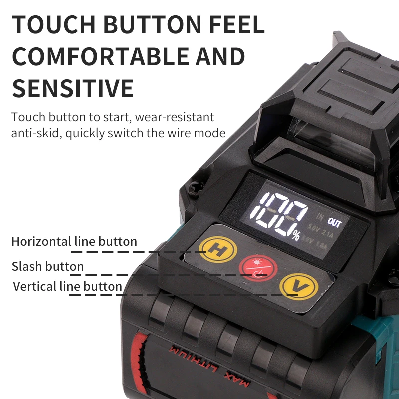 Digital online 4d 16 cross line green 360 rotating laser levels with remote control