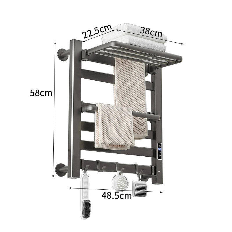 Hot-Selling Luxury Wall-Mounted Leak-Proof Waterproof Constant Temperature Heated Towel Rack