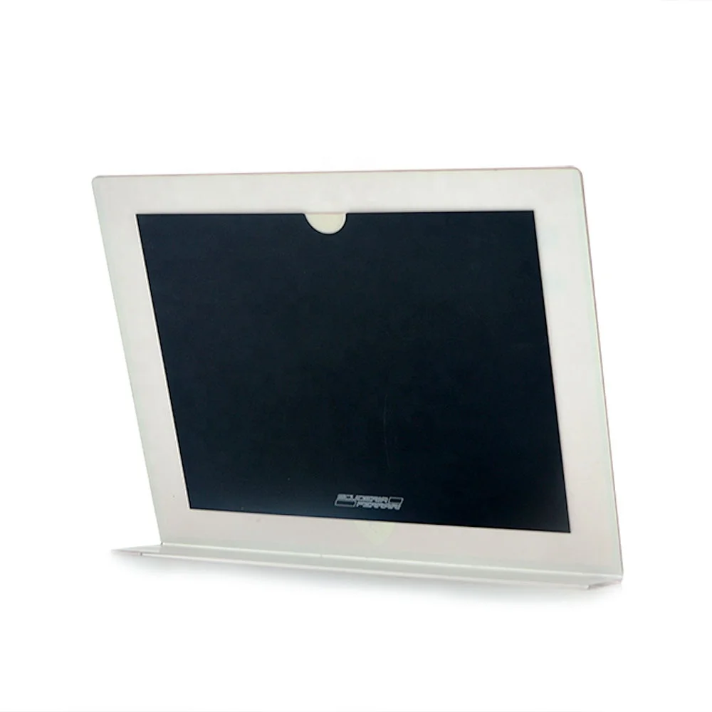 Custom transparent acrylic L-shaped popular logo frame with printed frame