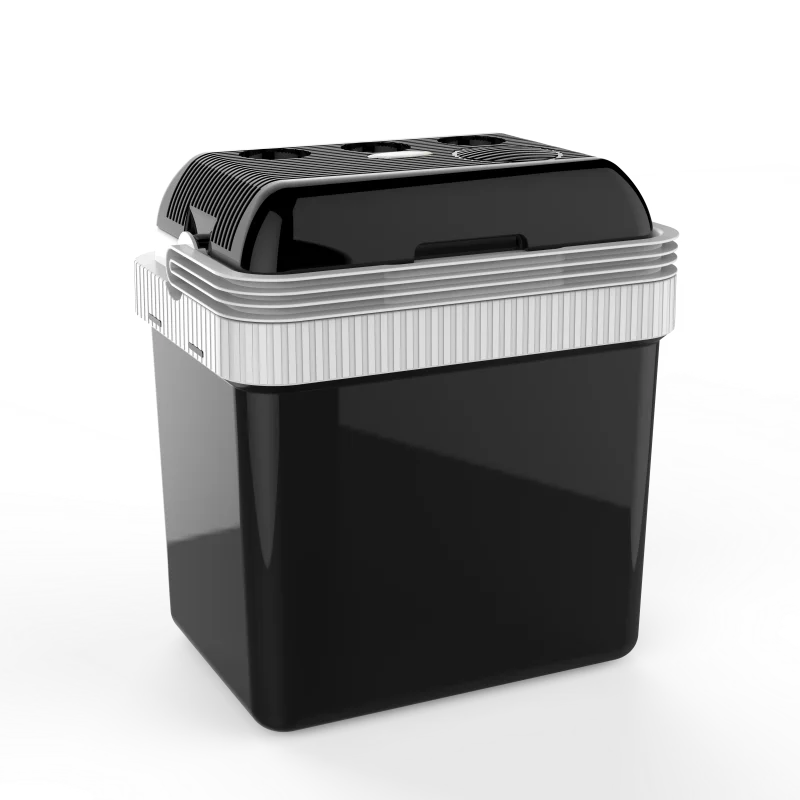 Electric Cooler & Warmer with Handle 24 L Mini  Fridge for car 110V AC Home Power Cord & 12V Car Adapter