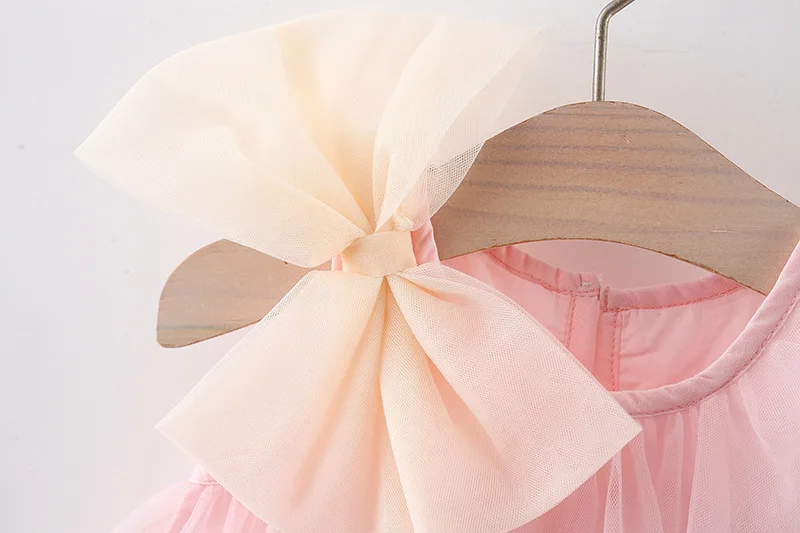 Baby Dress Girls Summer sweet multi-colored bow sleeveless gauze princess dress