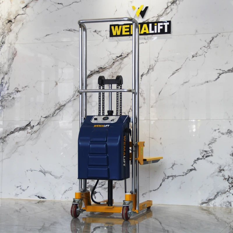BDDJS manual stacker 400kg hand manual pallet operated stacker hydraulic lift