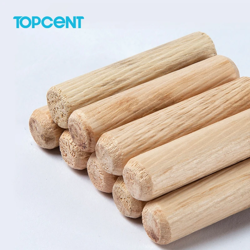 Деревянный дюбель TOPCENT для шкафа ящика Круглый рифленый деревянный рукоделия набор стержней мебели