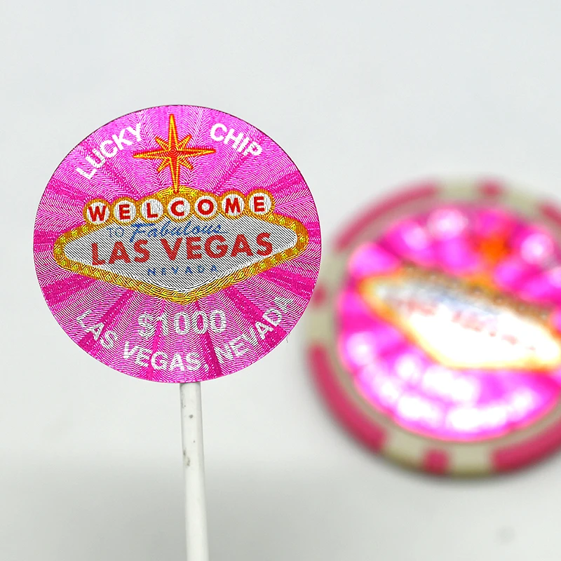Wholesale Hot Stamping Holographic Ceramic Poker Chips Golf Mini Metal Poker Chips Set Laser Label with Custom Logo