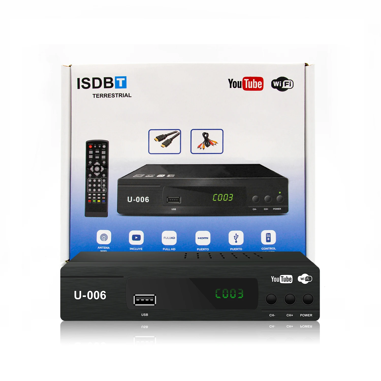Free To Air ISDBT Set Top Box Support All Channels 1080P Full HD Mutilanguage ISDB-T Tv Receiver Set-top Box