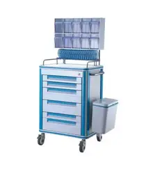 Best price hospital equipment nurse cart medical anesthesia trolley for ICU operating room