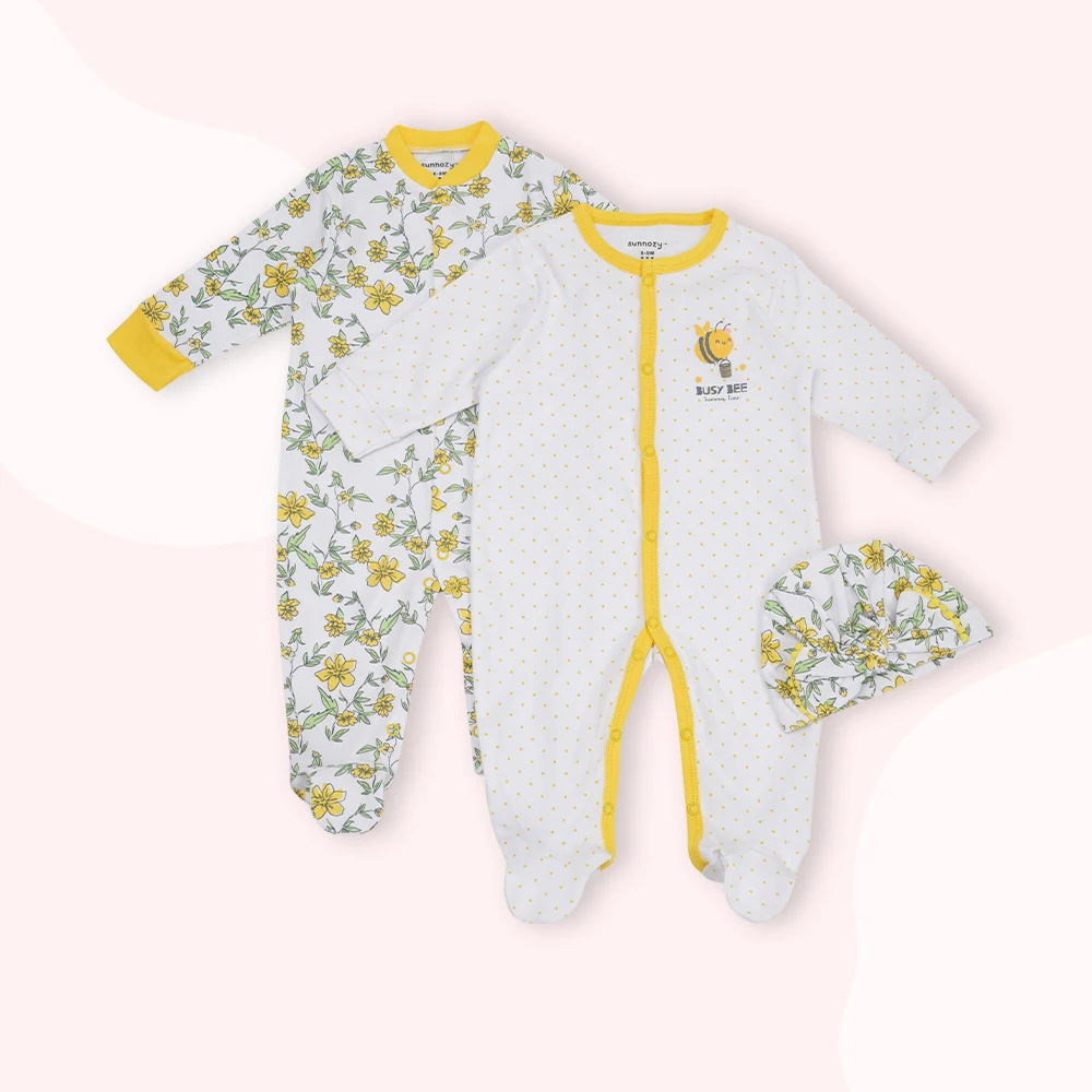 Wholesale Newborn Babies   Pure Cotton long sleeve Clothing Sets and hat  bodysuits fashion cute New Born Baby Clothes Set