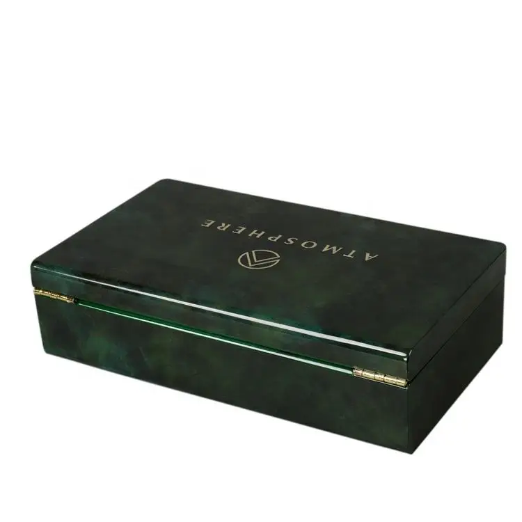 Luxury High Gloss High Grade Gift Customized Wholesale Burl Veneered Gift Storage Packaging Wooden Box