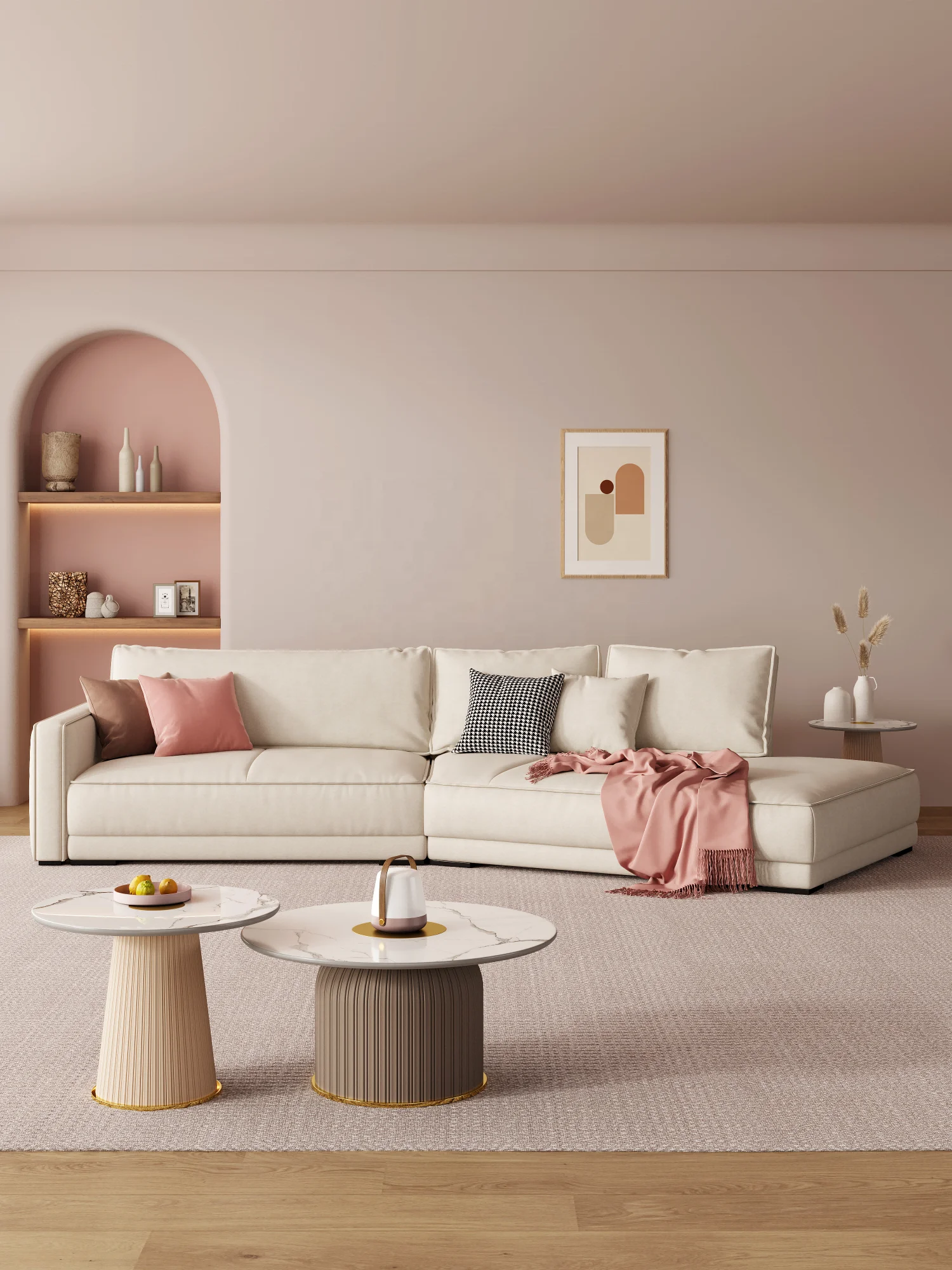 Tech Cloth Couch Seating Corner Sofa Home Office Furniture Modular Sofa 3+2+1seaters Living Room Sofa