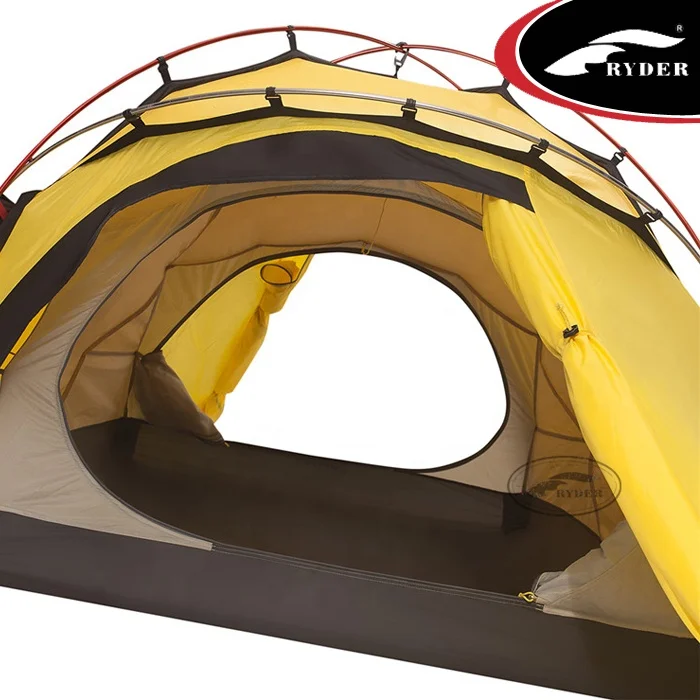 Professional High Altitude Windproof 2 Person 4 season Aluminum Geodesic Top Quality Tactical  Mountain Tent for Extreme Weather