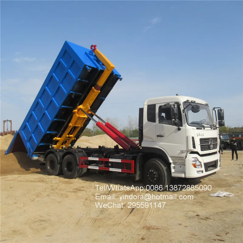 Dongfeng 6x4 10 колесный гидравлический рычаг 20 м3 18 16 М3 съемный подъемник для контейнера