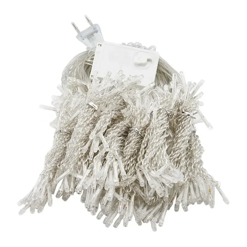 Garland Icicle Fairy Christmas Lights Twinkle Star 300 Led Window Curtain String Light For Garden Room Wedding Party Decoration