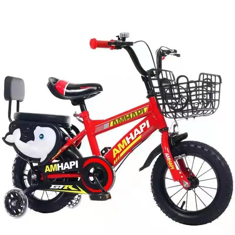 High carbon steel pedal bicycle for children/buggy with training wheels kids bicycle