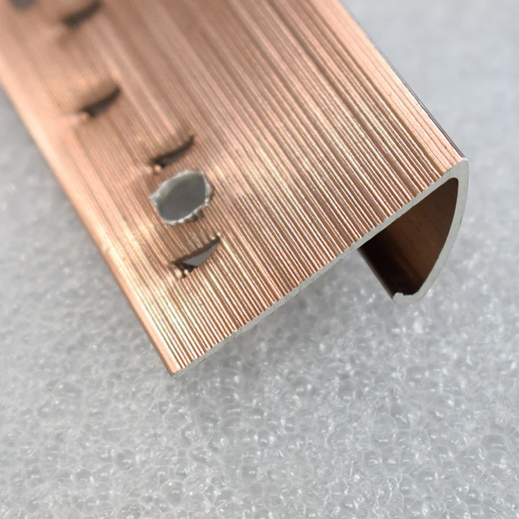 Foshan Factory Direct Aluminum Carpet Trim Edge Strip Rounded Stair Nosing Edging Trim