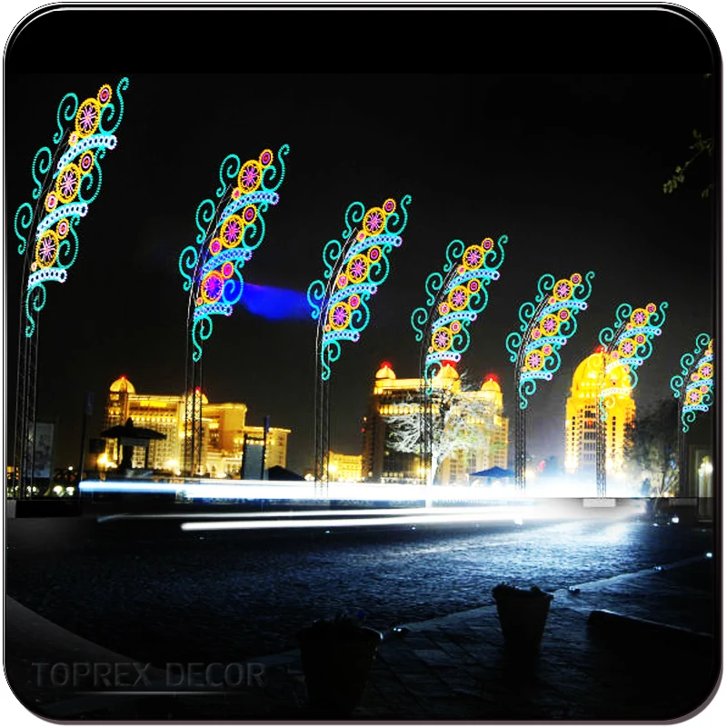 Wholesale led decoration pole christmas festival motif street light