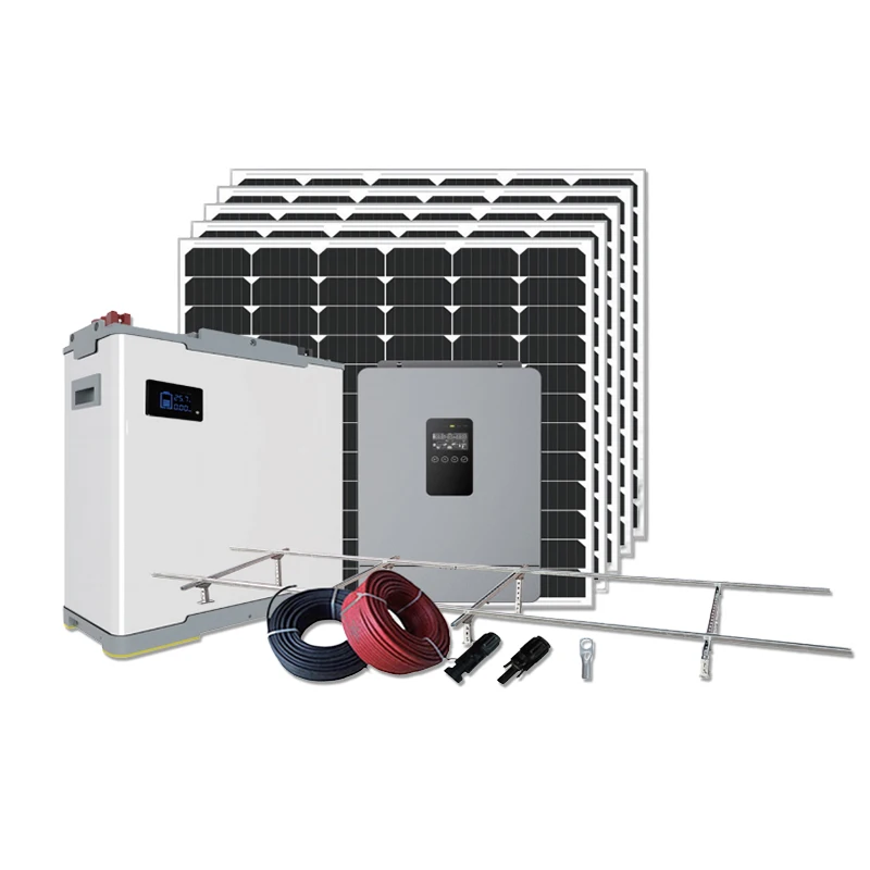 OEM ODM Multipurpose Full Set Lithium Ion Monocrystalline Silicon Total Home Solar air Conditioner Energy System for House