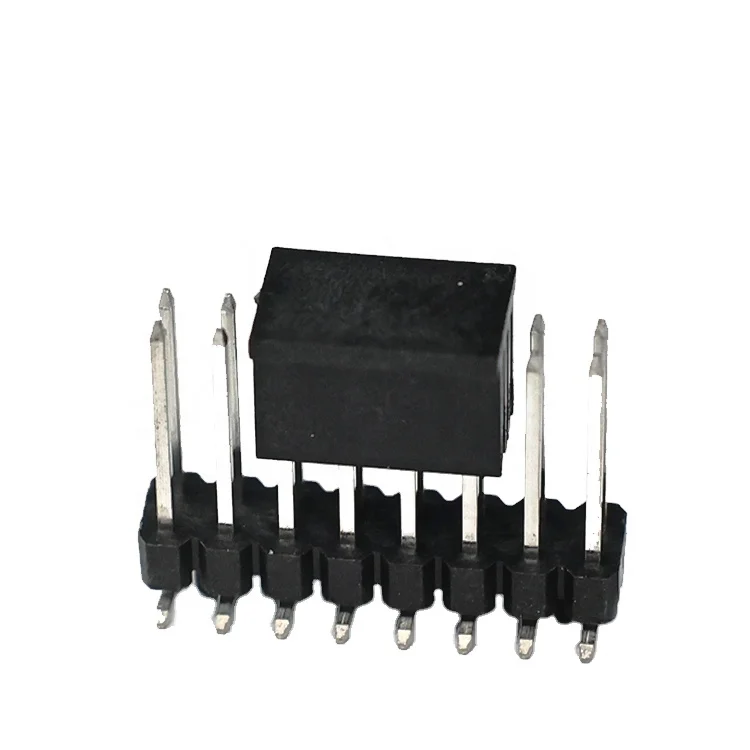 PH2.54 SMT Pin Header Connector  Dual angle row SQ16.0/7.5(0.38)/10.67 SMT PA6T with hat