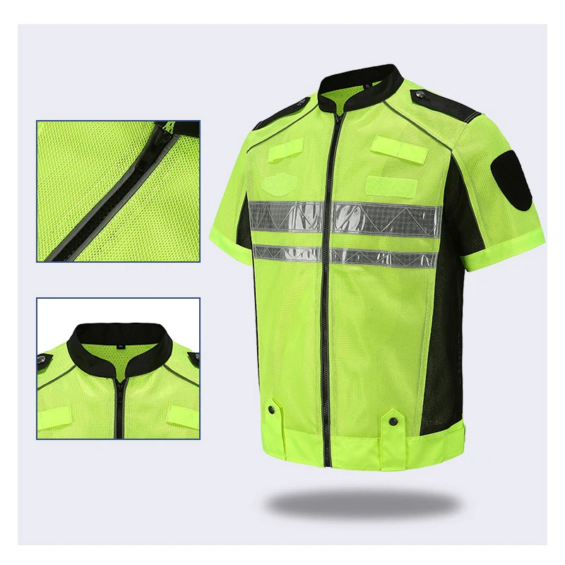 Summer New Design Short Sleeves Jackets For Men Hi Vis Workwear Uniform Reflective Safety Clothing