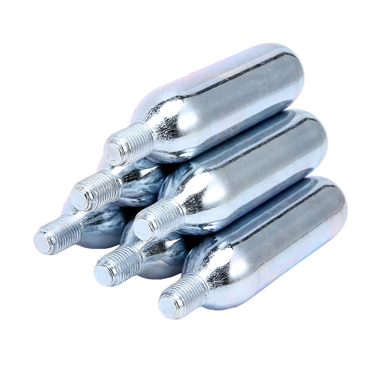 Manufacturer Mini Cylinder Small Disposable 10.5ml 16g Co2 Gas Tank Medical Co2 Gas Cartridge For Cocktail Soda Bubble Water