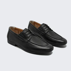Italian Dark Brown Half Leather Semi Formal Shoes Manufacturers For Men