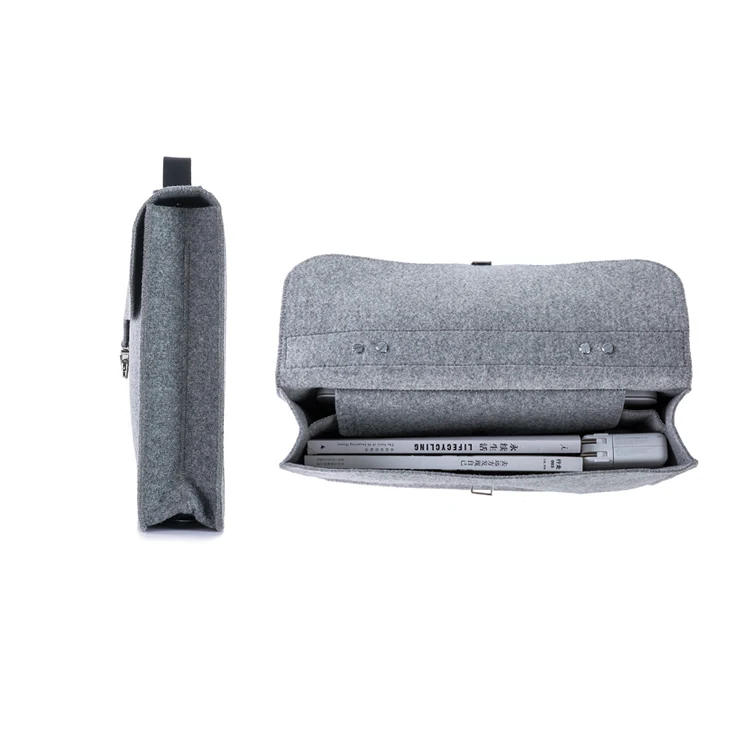 Fashion Business 15.6 inch grey felt laptop sleeve computer notebook bag carry case cover