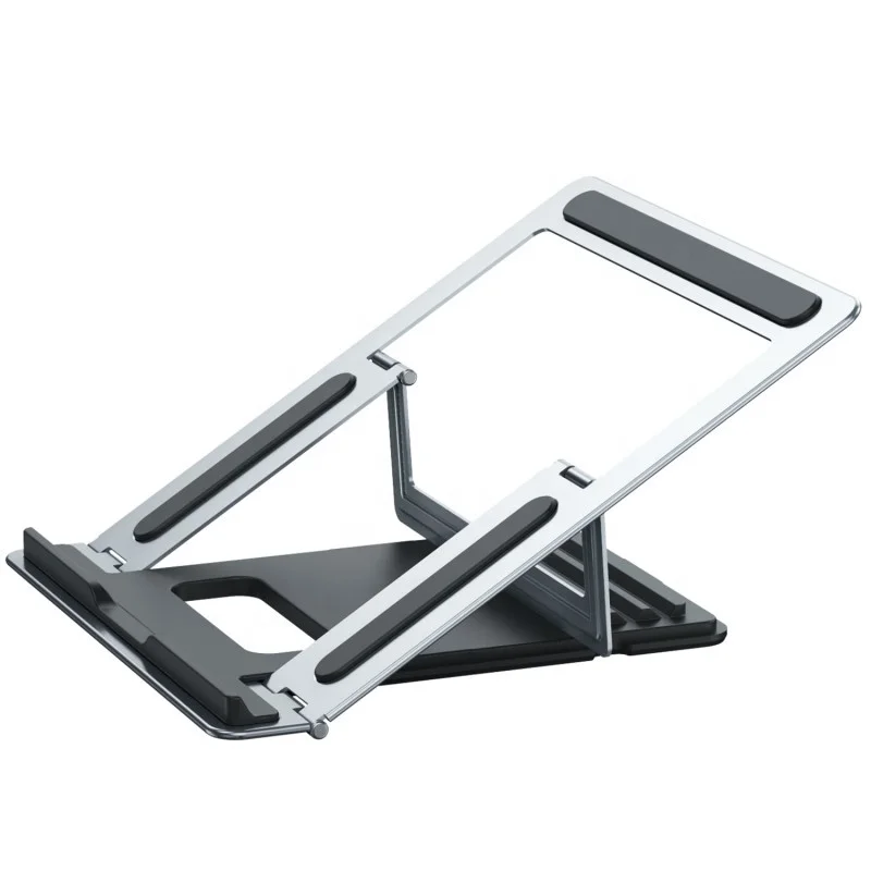 Jiesen Wholesale Foldable and Flexible Aluminum Alloy Desktop Notebook Holder Laptop MacBook Stand